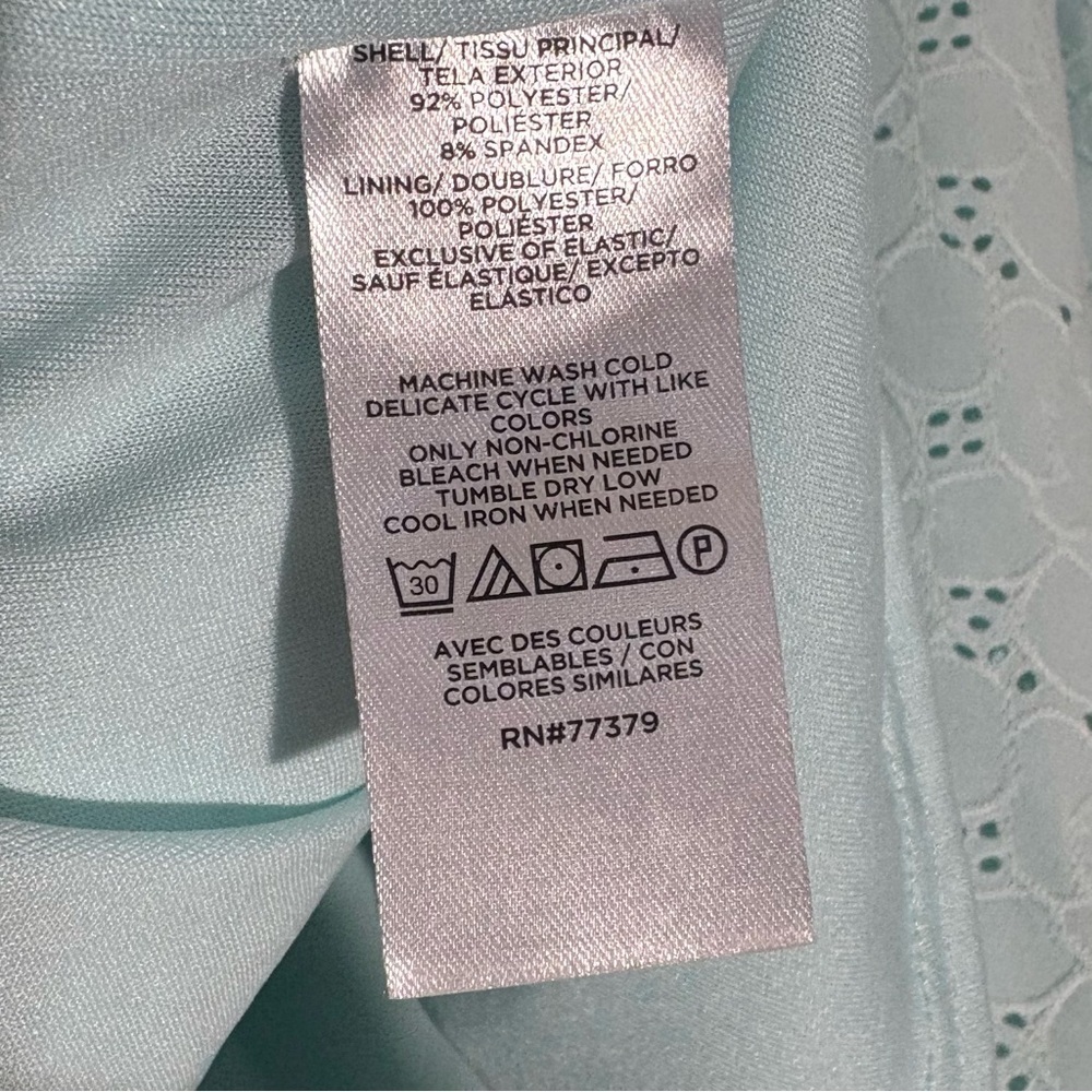 Women’s Sleeveless Stretchy Lace Top - Mint SZ M - Picture 8 of 11